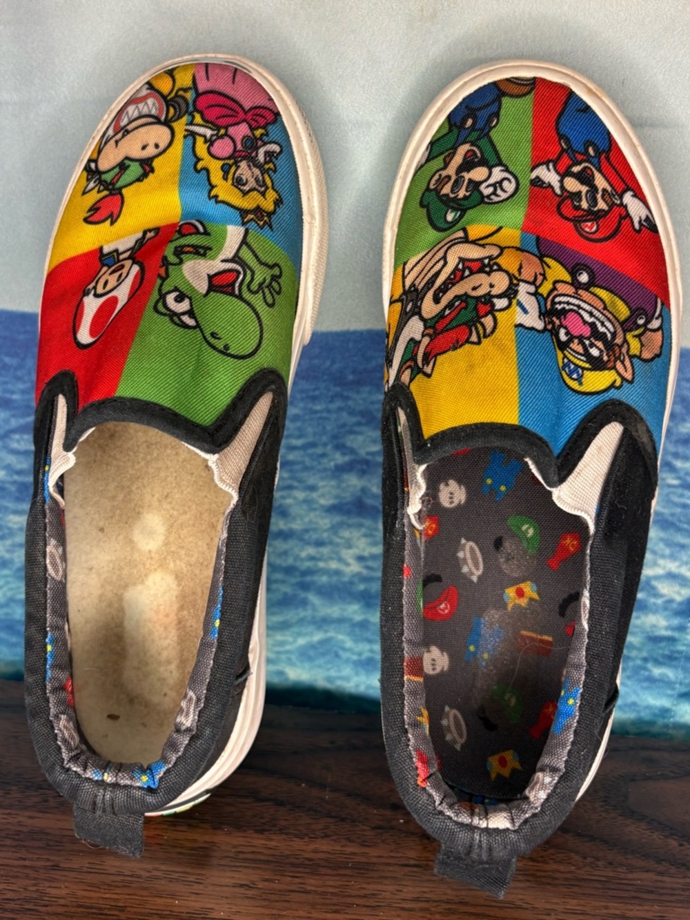 Kids Nintendo Super Mario Bros. Character Slip-On Sneakers